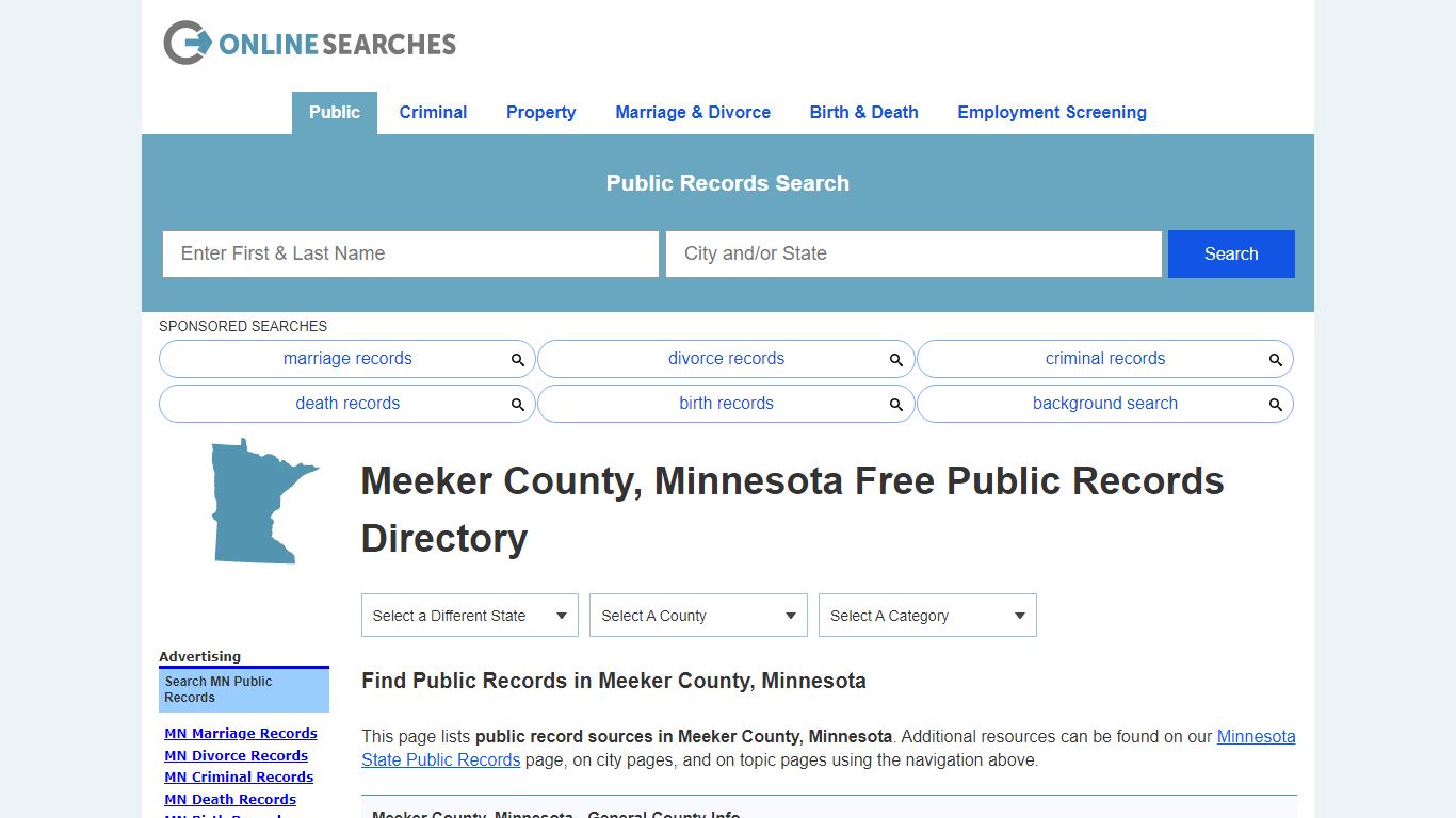 Meeker County, Minnesota Public Records Directory