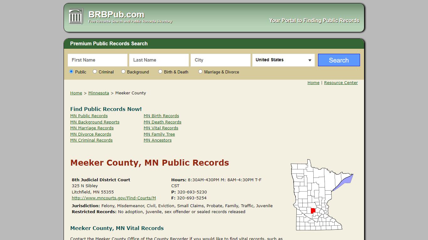 Meeker County Public Records | Search Minnesota Government Databases