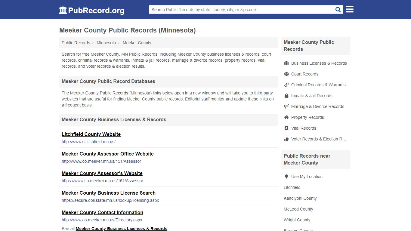 Meeker County Public Records (Minnesota) - PubRecord.org